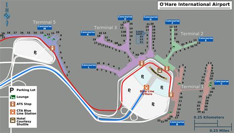 Chicago O'hare international terminal map