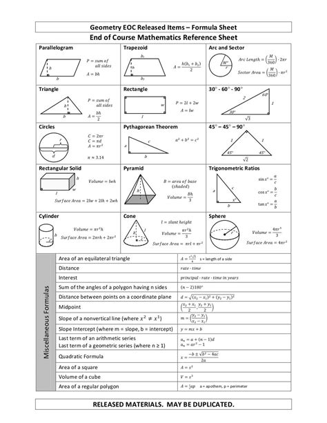 Geometry formula-sheet | Geometry formulas, Math formulas, Math geometry