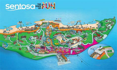 Sentosa island map - Map of sentosa island (Republic of Singapore)