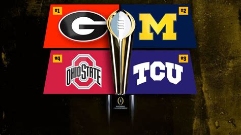 2022 College Football Playoff bowl games: Georgia, Michigan, TCU, Ohio ...