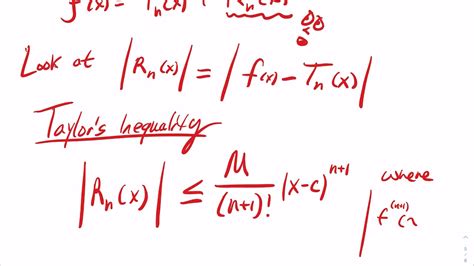 8.7.1 Nth Degree Taylor Polynomials and Taylor’s Inequality (to ...