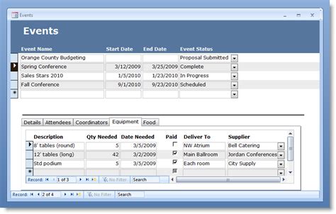 Access Database Forms Templates