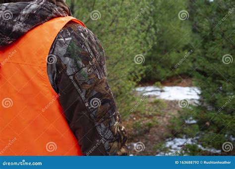 Person Wearing Hunter Orange Stock Photo - Image of prevent, jacket ...