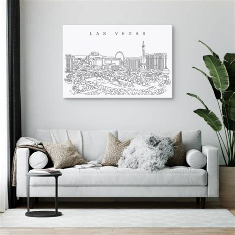 Las Vegas Skyline Wall Art - Premium Canvas Art Print