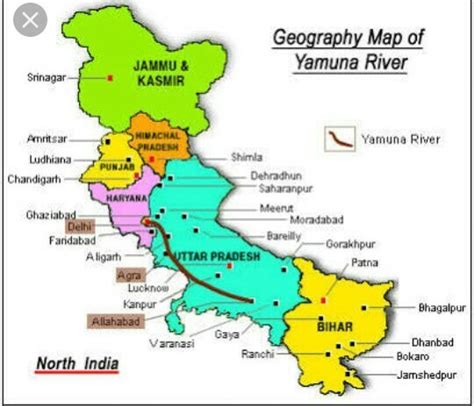 Yamuna River On Political Map Of India - Get Latest Map Update