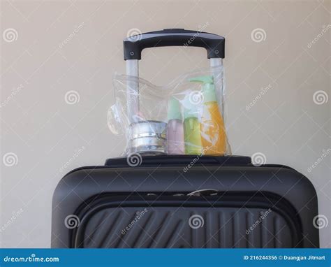 Airport Rules Liquid in Carry on Baggage. Stock Photo - Image of ...