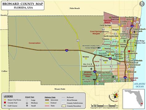 Broward County Map, Florida