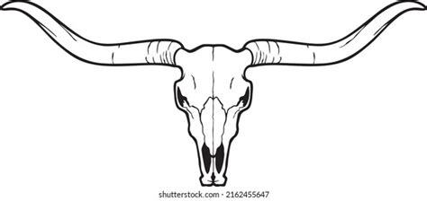 Longhorn Head Skull Bull Cow Icon: vetor stock (livre de direitos ...