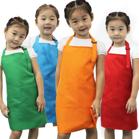 Cute Children Kids Plain Apron Kitchen Cooking Baking Cooking Craft Art ...