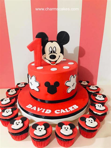 Red Mickey Mickey Mouse Cake, A Customize Mickey Mouse cake