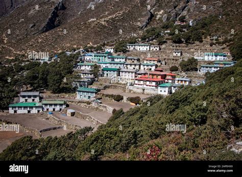 Mountain Village in the Himalayan Mountains in Nepal Stock Photo - Alamy