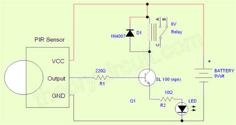 Simple PIR sensor circuit