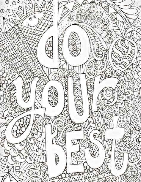 Stress Relief Coloring Pages Printable