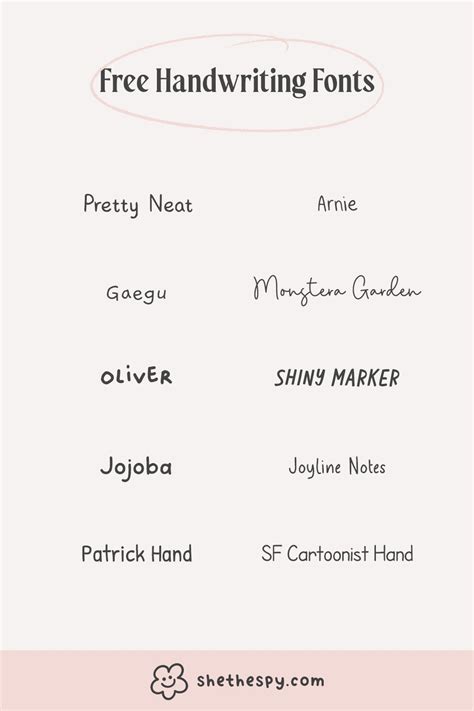 10 Best Free Handwriting Fonts — She The Spy