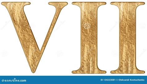 Roman Numeral VII, Septem, 7, Seven, Isolated On White Background, 3d ...