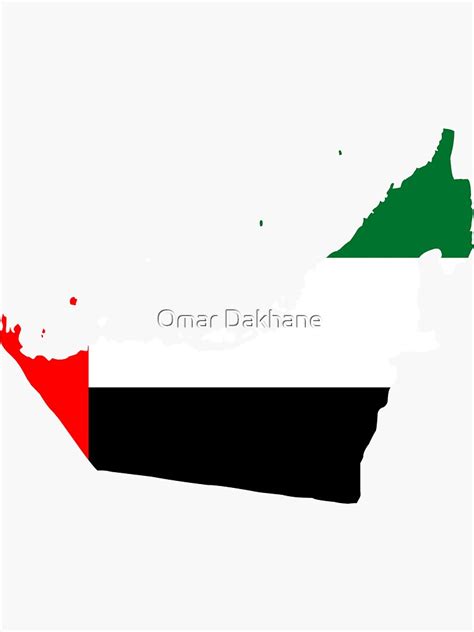 "UAE Flag Map" Sticker for Sale by OmarDakhane | Redbubble