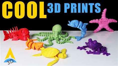 7 Cool Articulated Ocean Animals to 3D Print | Anycubic Kobra Max - YouTube