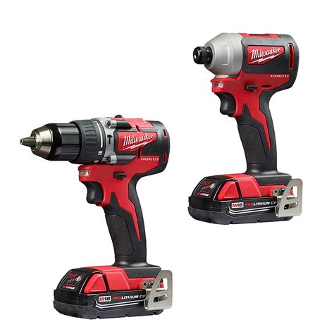 Milwaukee Tool M18 18V Brushless Cordless Compact Hammer Drill Impact ...