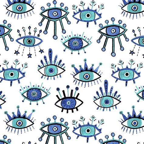 Download Blue Evil Eyes Pattern Wallpaper | Wallpapers.com