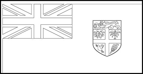 Fiji Flag Colouring Page – Flags Web