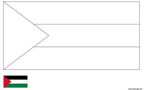 Coloriage drapeau palestine - JeColorie.com