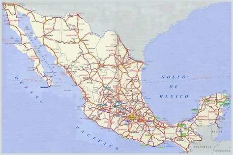 Large detailed highways map of Mexico | Mexico | North America ...