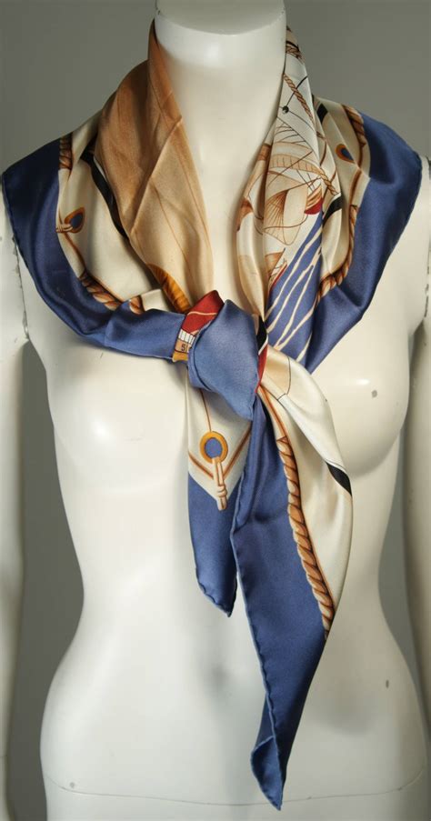 Louis Vuitton Cup Nautical Silk Scarf at 1stDibs