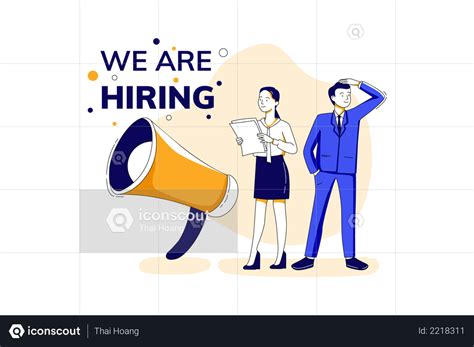 Best Premium We Are Hiring Illustration download in PNG & Vector format