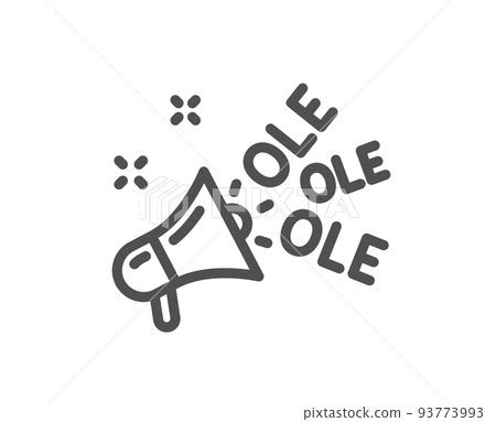 Ole chant line icon. Championship with... - Stock Illustration ...