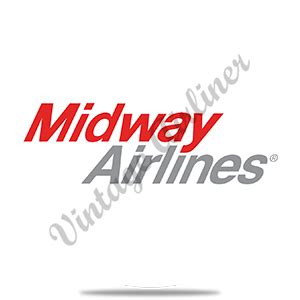 Midway Airlines 1979 Logo Round Coaster – Airline Employee Shop