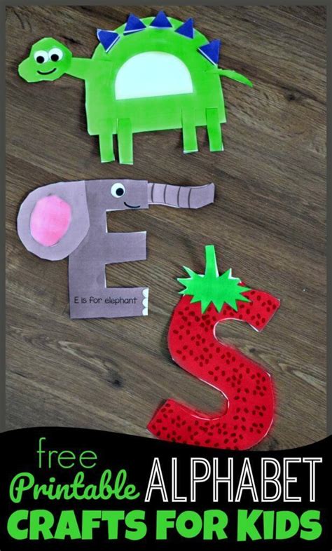 FREE Printable Alphabet Crafts for kids - super cute A to Z crafts for ...