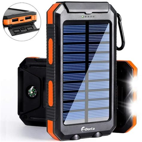 Solar Charger 20000mAh Power Bank, Portable Charger Solar Phone Charger ...