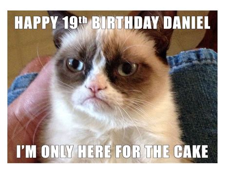 Grumpy Cat Birthday Meme Edible Image Sheet Cake Topper | Etsy