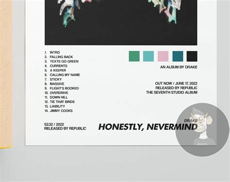 Drake Honestly Nevermind Album Cover Poster Create Your - Etsy New Zealand