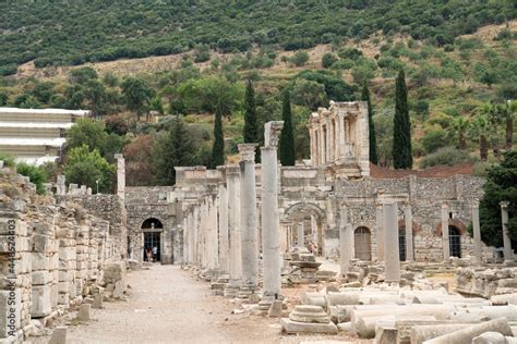 Ancient city Ephesus (Efes). Ancient architectural structures. Most ...