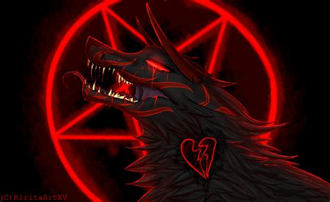 Demonic Wolf by KiritaArtXV on DeviantArt