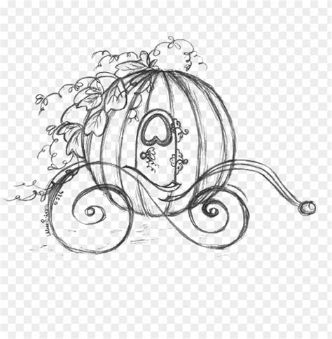 Cinderella Carriage Drawing Pumpkin Sketch - Cinderella Pumpkin ...