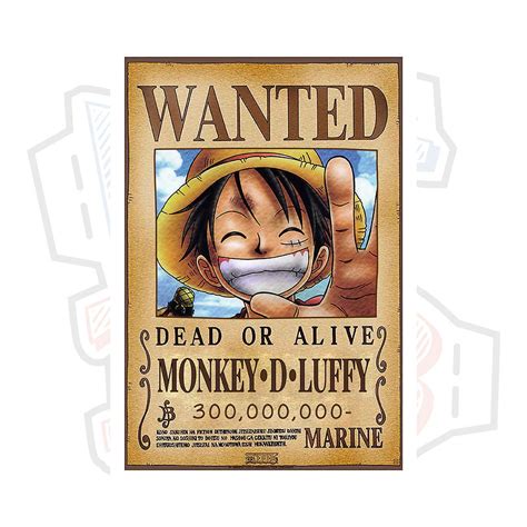 Mô hình giấy Poster truy nã Luffy Mũ Rơm - One Piece - Kit168 Shop mô ...