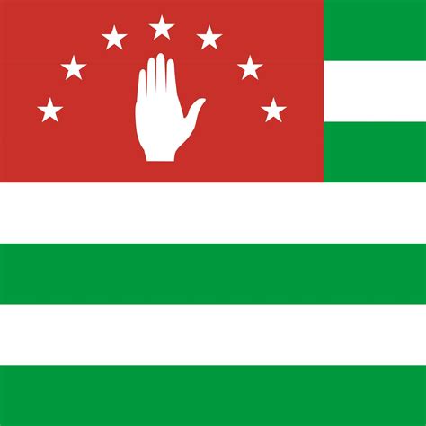 Republic of Abkhazia flag, official colors . Vector illustration ...