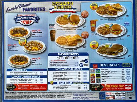 Menu at Waffle House restaurant, Norfolk, Ingleside Rd