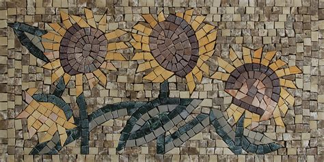 Sunflower Decorative Mosaic Tile | Mosaic Marble