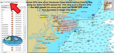 Tybee Island Savannah Fishing Spots and Fishing Map