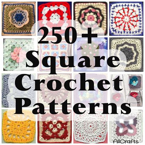 250 Free Crochet Square Patterns – AllCrafts Free Crafts Update