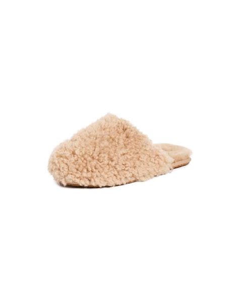 UGG Maxi Curly Slide Slipper in Natural | Lyst