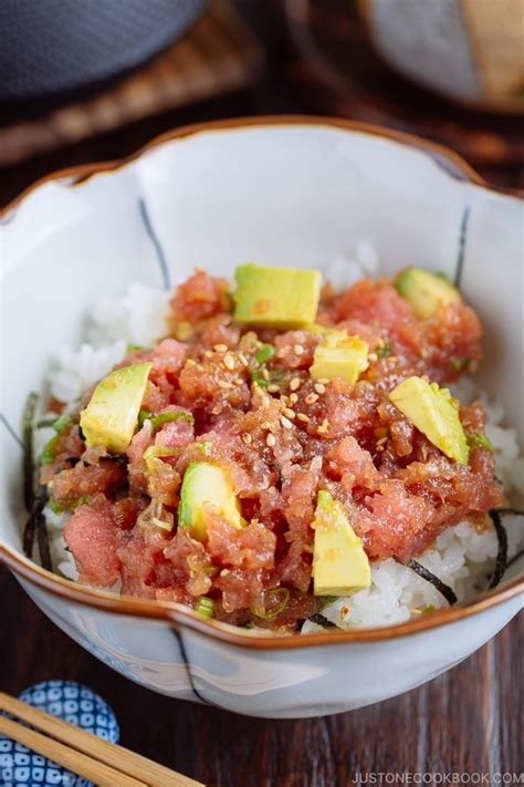 Avocado & Negitoro Donburi アボカドネギトロ丼 • Just One Cookbook