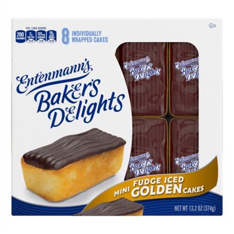 Entenmann's Baker's Delights Fudge Iced Golden Mini Cakes, 8 pc / 1.65 ...