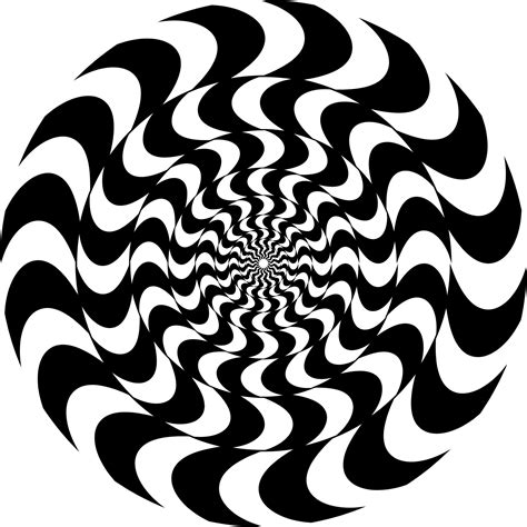 The optical illusion of volume. Round vector isolated black and white ...