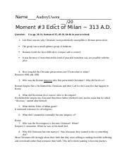 Understanding the Edict of Milan: Questions and Analysis | Course Hero