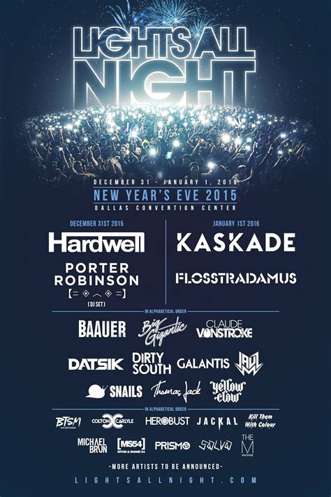 Lights All Night Reveals Full Lineup | Your EDM | Lineup, Night, Dallas ...