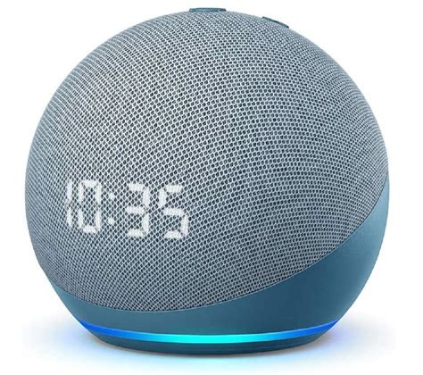 AMAZON Echo Dot (4th Gen) with Clock - Twilight Blue (10216168 ...